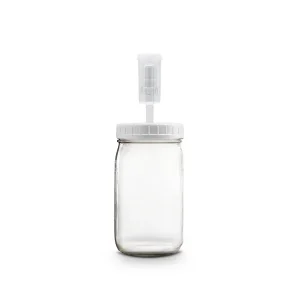 White Mason Jar Lids With 3 Piece Airlocks 2 Pack