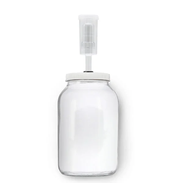 Gallon Glass Jar 3 Piece Airlock With Grommeted Lid