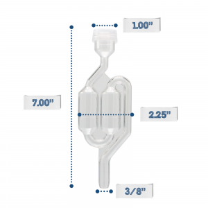 S-shaped Airlock for Glass Gallon Jar