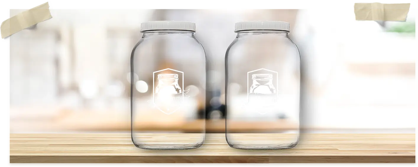Printed Gallon Fermentation Jar 2 Pack