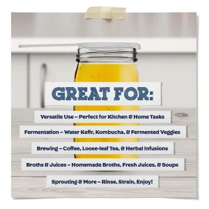 Mason Jar Fermentation Mesh Strainer