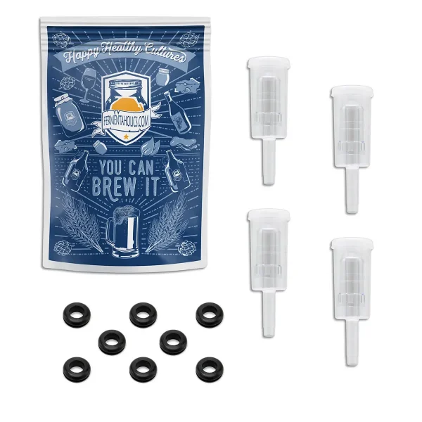 3-piece Airlocks 4 with Grommets 8 Set