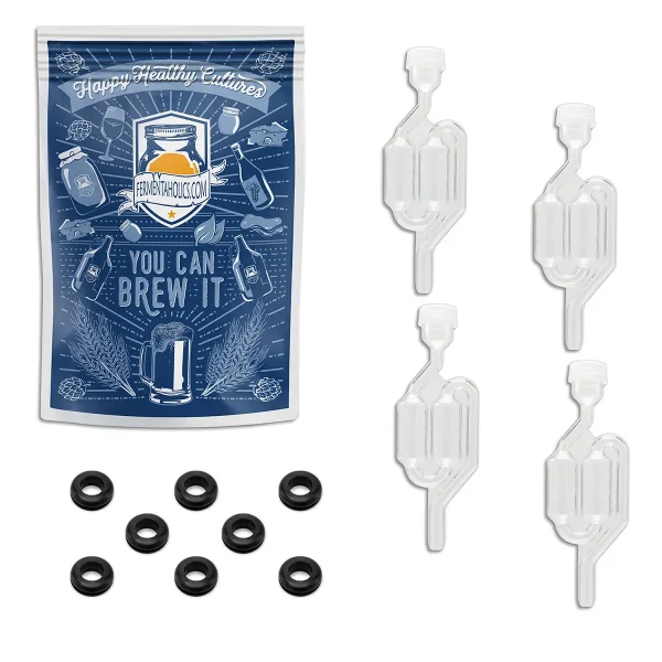 S-Shaped Airlocks 4 w Grommets 8