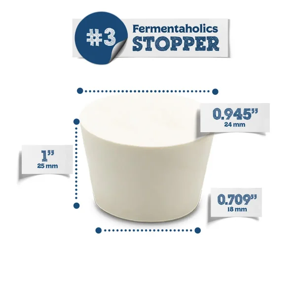#3 Solid Rubber Stopper