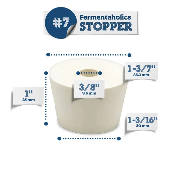 #7 Drilled Rubber Stopper