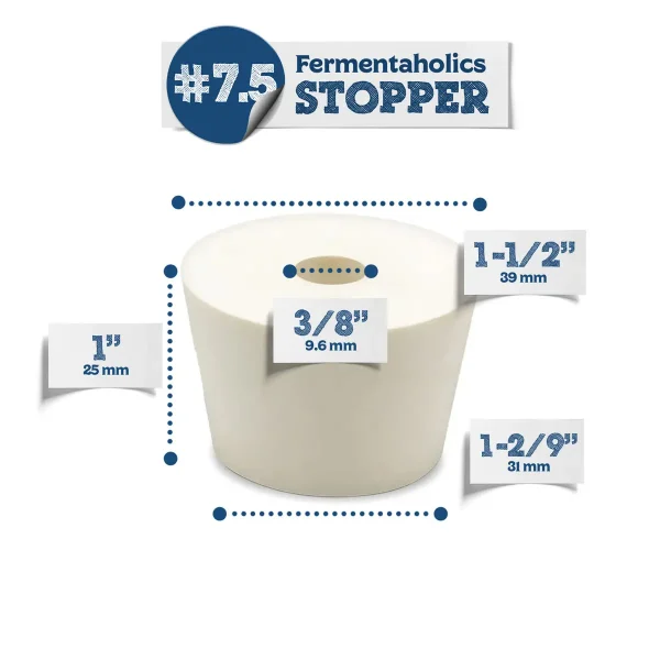#7.5 Drilled Rubber Stopper