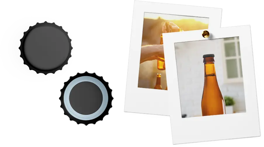 Black Bottle Caps