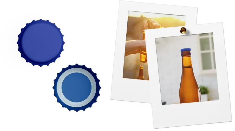 Blue Bottle Caps