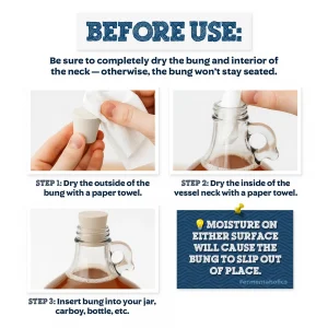 Drilled Rubber Stopper Bung Instructions