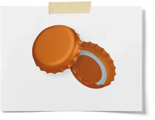Orange 26 Mm Diameter Caps