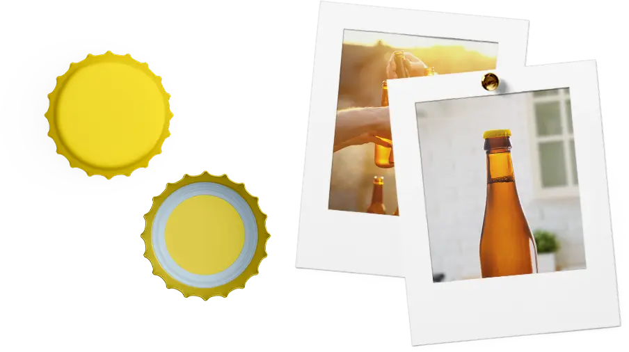 Yellow Bottle Caps