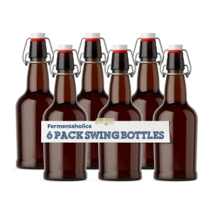 Brown Swing Top Glass Bottles 6 Pack