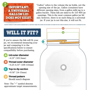 Fermentation Lid For Gallon Jar