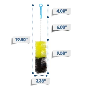 19 Inch Long Bottle Brush - Yellow