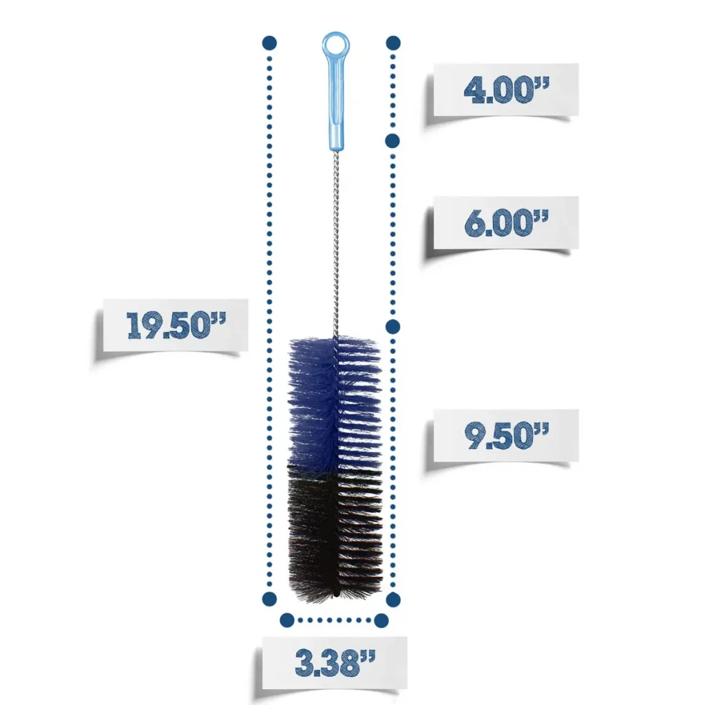 19 Inch Bottle Cleaning Brush - Blue