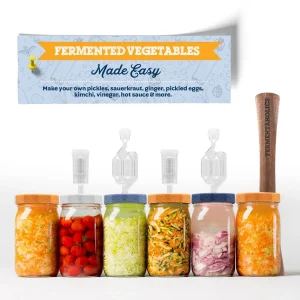 Fermentation Lids With 3-Piece Airlocks