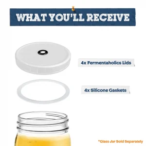 Wide Mouth Mason Jar Fermentation Lids