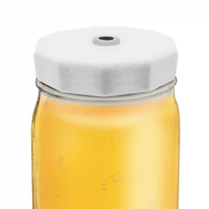 White Wide Mouth Mason Jar Fermentation Lids
