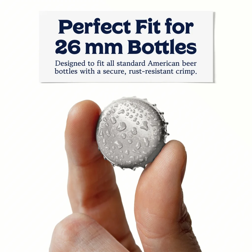 Silver Beer Bottle Caps