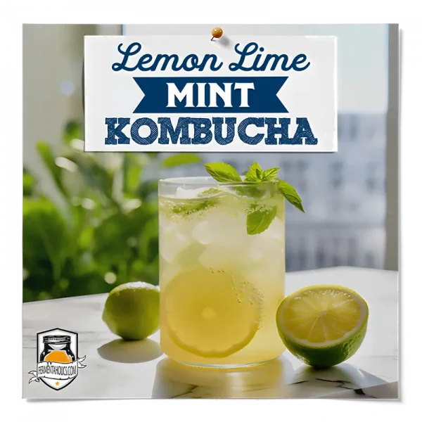 Lemon Lime Mint Kombucha